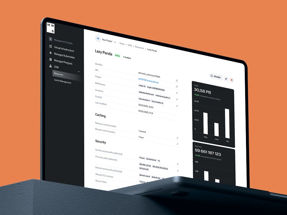 CDN management interface hero image